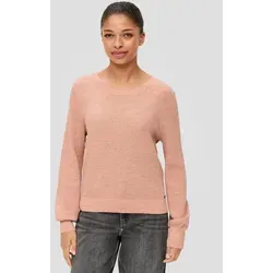 QS Longpullover Strickpullover Feinstrickpullover mit Glitzergarn orange XS (34)