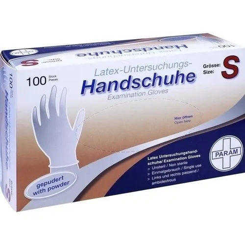 HANDSCHUHE Einmal Latex gepudert S 100 St.