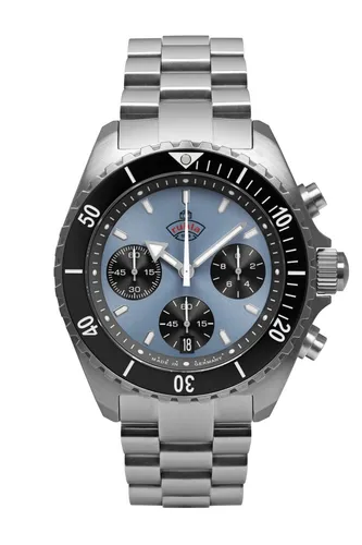 Ruhla Herrenuhr Glasbach Cup 20 Bar Chronograph 44 MM - Armbanduhr für Herren mit 200 m Wasserdichtigkeit, Chronograph und Saphirglas - ideal für Sport und Alltag.