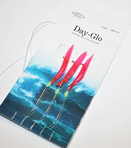 Nr.12 Makrelenpaternoster leuchtrot Gr.3/0 3 Haken