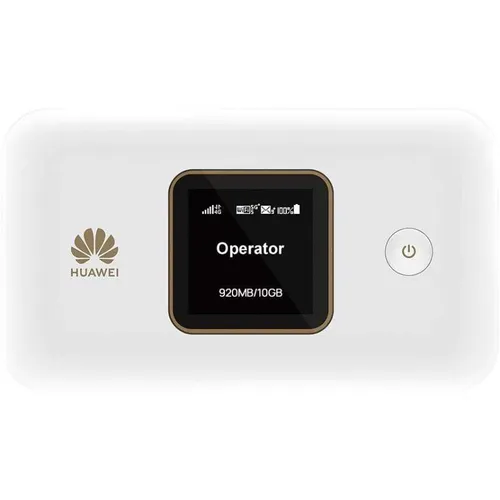 HUAWEI Mobile WiFi E5785 - Mobiler Hotspot in Weiß - Router mit schnellem 4G LTE, ideal für unterwegs und ermöglicht bis zu 16 Geräte gleichzeitig zu verbinden.