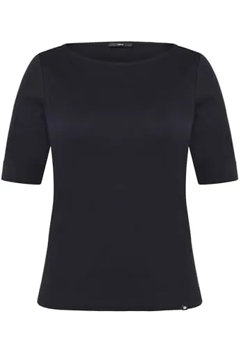 zero Damen Basic Shirt U-Boot-Ausschnitt 40, Deep Sky von Zero