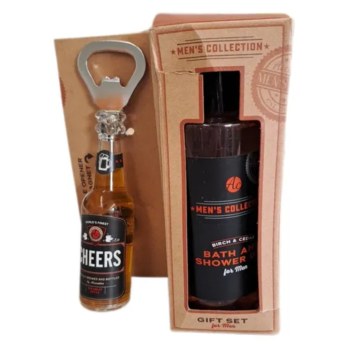 Accentra Geschenkset MEN'S COLLECTION in Kraftpapier, inkl. 150ml Badegel und Du