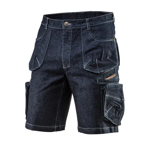 Neo Tools Herren Arbeitshose Denim, kurze Cargo-Shorts in Gr. XS-XXXL