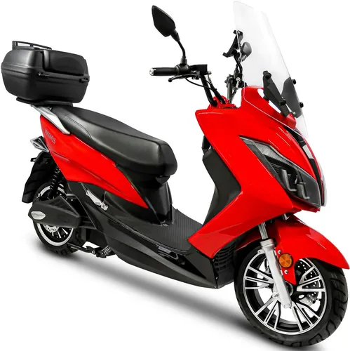 Rolektro E-Motorroller Maximus MX2-45 - 3000 W, 45 km/h, bis zu 84 km Reichweite mit integrierter Alarmanlage, ideal für sicheres Fahren