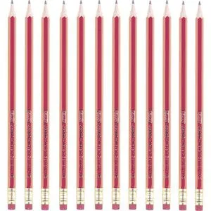 Herlitz Bleistift Scolair, Härte HB, mit Radiergummi, 24 Stück