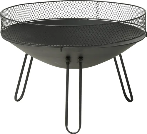 cm Metall-Gartenfeuerschale 60 - Feuerkorb Ø 60 cm aus robustem Stahl, ideal für gemütliche Abende im Freien mit sicherem und kontrolliertem Feuer. Perfekt für Garten, Terrasse oder Balkon.