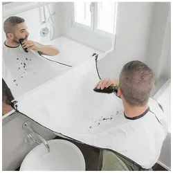 InnovaGoods Bart-Auffang-Tuch in Schwarz mit Saugnäpfen