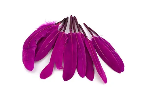 Indianerfedern ca. 10-15cm (magenta/purpur 400) // Dekofedern Bastelfedern Masken Federn Schmuckfedern Vogelfedern 10