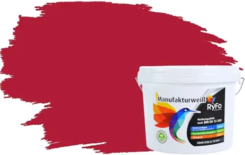 RyFo Colors Wandfarbe Manufakturweiß Weinrot 3l - Hochwertige Innenfarbe für harmonische Wohnräume - Entdecken Sie die Premium-Innenwandfarbe für ein harmonisches Raumgefühl. Mit hoher Deckkraft und Widerstandsfähigkeit sorgt sie für ein perfektes Farbergebnis und eine gepflegte Oberfläche, ideal für Familienbereiche.