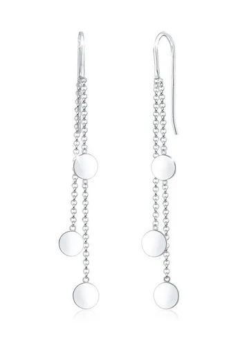 Elli Ohrringe Damen Ohrhänger Geo Kreis Plättchen - Ohrringe für Damen im modernen Geo Design aus 925 Sterling Silber. Handgefertigt, anlaufgeschützt und hochglanzpoliert – der perfekte Echtschmuck für jeden Anlass.