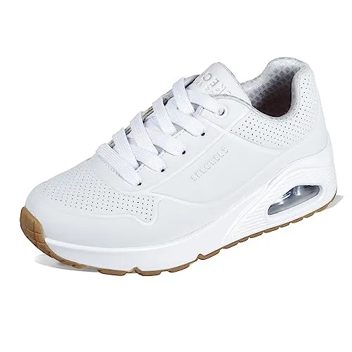 Skechers Jungen UNO Stand On Air Sneaker, White Synthetic Trim, 37 EU