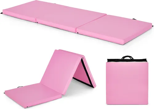 COSTWAY 180 x 60 x 5 cm Klappbare Weichbodenmatte - Sportmatten, tragbar und wasserabweisend für komfortables Training zu Hause oder im Freien, ideal für Yoga, Pilates und mehr.