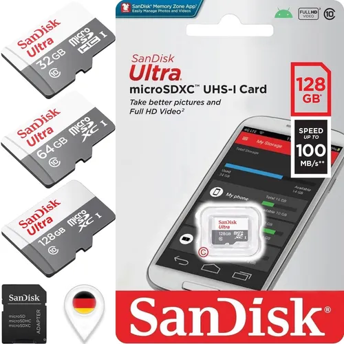 SanDisk Ultra - 128 GB microSDXC UHS-I Speicherkarte