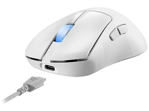 ASUS ROG Keris II Ace Wireless Gaming Maus - Ergonomisch, 42.000 DPI, ultra-präziser ROG AimPoint Pro Sensor und 8000 Hz Polling Rate für FPS-Profis