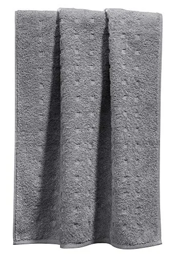 Möve Handtuch Quadretti Walk-Frottier grau Größe 50x100 cm