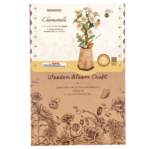 BOTI Kreativset DIY - Holz Bastelset - Miniaturblume - Kamille