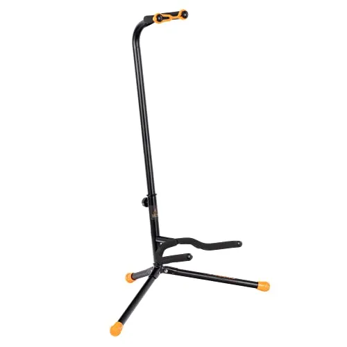 Ortega Guitars Metal Guitar Stand – Ständer für Akustik Gitarre, Akustik Bass, E-Gitarre und E-Bass – Metall, Schwarz (OGS-1BK)