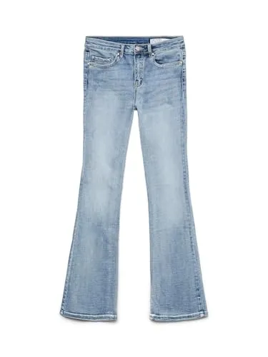VERO MODA VMFLASH Mid Rise Jeans für Frauen - Stylische und bequeme Mid Rise Jeans aus 69% Baumwolle und 20% recycelter Baumwolle, ideal für einen modernen Look.