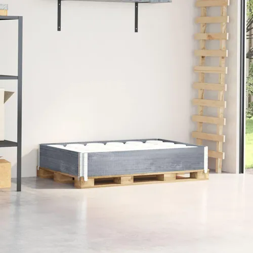 vidaXL Paletten-Aufsatzrahmen Grau 120x80 cm aus Kiefernholz - Bürostühle: Robuster Paletten-Aufsatzrahmen aus massivem Kiefernholz, ideal für vielseitige Anwendungen und platzsparendes Falten.