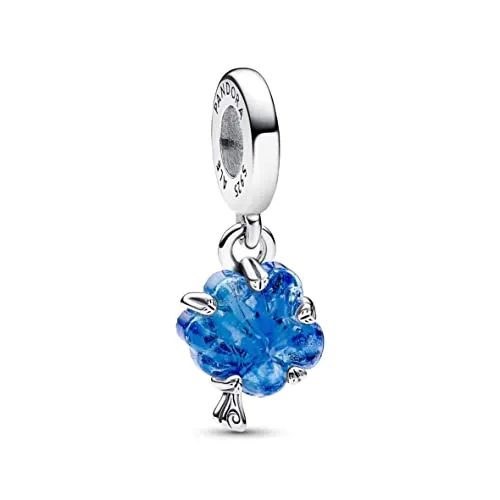 PANDORA Moments Unicef Blauer Murano-Glas Stammbaum Charm-Anhänger Moments Collection, kompatibel Moments Armbändern, 792614C01