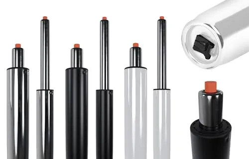 CLP Gasdruckfeder für Bürostühle - Weiß, Ø 5cm - Zubehör für Möbel, langlebige Gasdruckfeder mit hoher Belastbarkeit bis zu 180 kg, ideal für ergonomische Anpassungen am Arbeitsplatz.