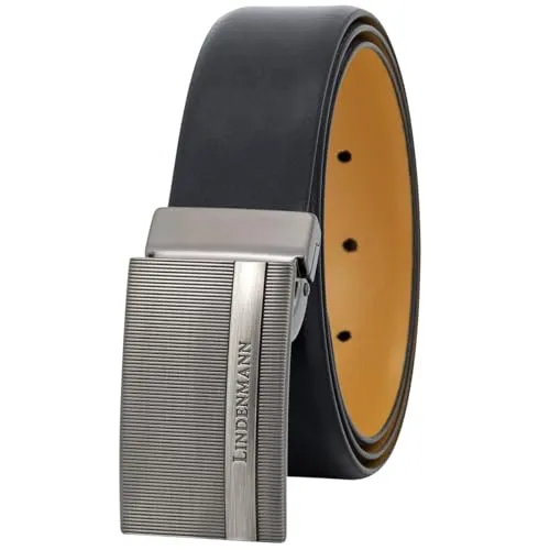 LINDENMANN Herren Koppelgürtel Rindsleder schwarz Made in Germany, Farbe/Color:schwarz, Size US/EU:Bundweite 115 cm Gesamtlänge 130 cm W 45.3 XXL