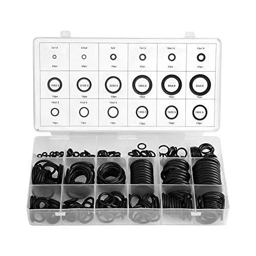 KSTE O-Ring Set, runde Dichtung Dichtung, 279 Stück 18 Größen Gummi-O-Ring-Dichtung Unterlegscheibe, Dichtung Sortiment Kit 20mm 16mm