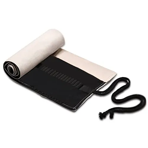 Yitexin 72 Slots Leinwand Bleistift Roll Wrap, Handmade Roll-Up Leinwand Bleistift Wrap, Buntstifte Wrap, für Künstler Malerei, Skizzenzeichner, Student