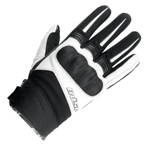 Büse Open Road Evo Motorradhandschuhe Unisex - Weiß/Schwarz - Größe 14 - Ergonomisch angepasste Motorradhandschuhe mit elastischen Einsätzen, Anti-Rutsch-Druck und Hartschale für sicheren Halt. Ideal für Fahrten mit Stil und Komfort.
