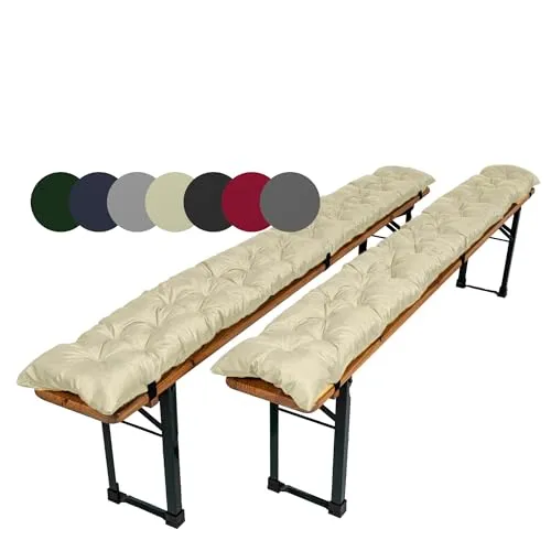 TexDeko® Garden Bierbankauflagen 2er-Pack in beige von TexDeko