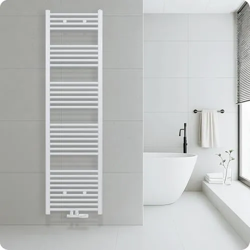 Belrad® Badheizkörper - Moderner Handtuchheizkörper aus Qualitätsstahl - Heizkörper aus robustem Qualitätsstahl mit weißer Pulverbeschichtung. Ideal für warme Handtücher und angenehmes Raumklima, flexibel anschließbar für maximale Installationsfreiheit.