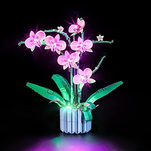 YEABRICKS LED Licht für Lego-10311 Creator Orchid - Bauspielzeugsets mit LED Licht Bausatz für das Lego 10311 Creator Orchid Modell, bringt Ihr Set zum Leuchten und ist das perfekte Geschenk für Modellbau-Enthusiasten.