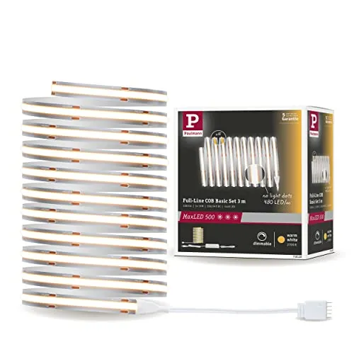 Paulmann 71046 LED Strip MaxLED 500 - 3m dimmbar, warmweißes Licht ohne sichtbare Punkte für stimmungsvolle Akzente