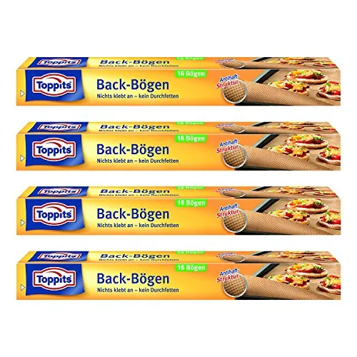 Toppits Backpapier 16 Blatt (42 x 38cm), 4er Pack (4 x 16 Blatt)