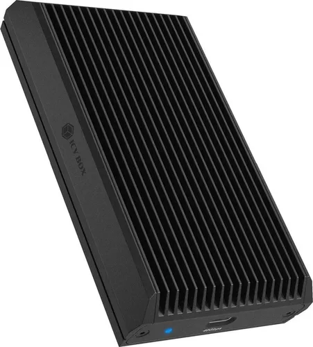 IcyBox NVMe M.2 SSD Gehäuse mit USB 4 Type-C - Externe Festplatte für NVMe M.2 SSDs, bietet ultraschnelle Datenübertragungsraten und eine kompakte Bauweise für optimale Mobilität.