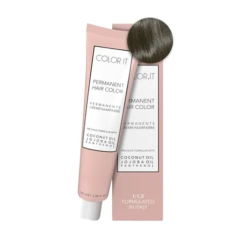 COLOR.IT by BM - Permanente Haarfarbe in Salonqualität, 100ml (6.18 Dunkelblond Asch Matt, 1er Pack)