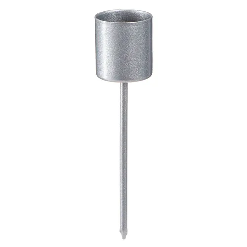 Stabkerzenhalter Silbergrau Ø2,5cm H11cm für Adventskranz - Eleganter Stabkerzenhalter aus Metall in Silber, ideal für Adventskränze und festliche Dekoration. Passt perfekt zu verschiedenen Kerzen und sorgt für stimmungsvolles Licht.