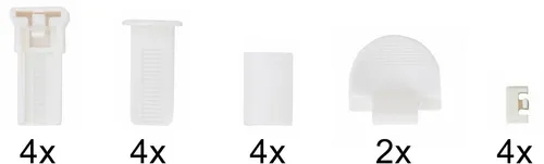 my home Klemmträger Montagezubehör-Set, Plissees, (Set, 4-tlg), für Plissee, Ersatzteilset