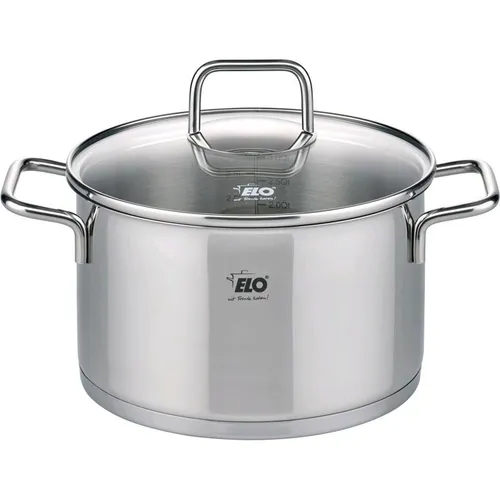 ELO Stahlwaren Kochtöpfe 20 cm - Aluminium & Edelstahl - Hochwertiger Kochtopf aus Aluminium und Edelstahl, ideal für gleichmäßiges Kochen und perfekte Wärmeverteilung. Perfekt für jede Küche.