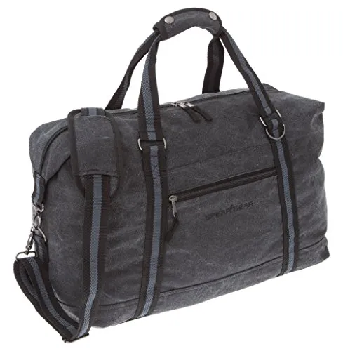 Reisetasche Spear Gear Canvas Traveller 45 L Sporttasche mit Schultergurt (Schwarz)