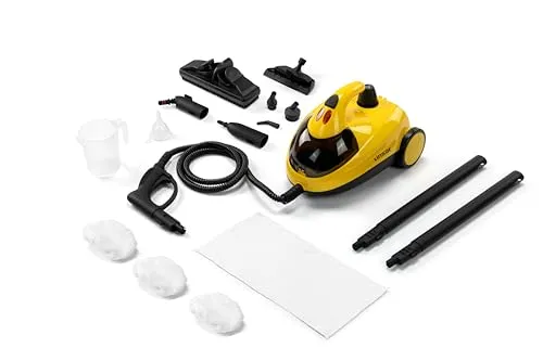 Linsar Multi-Dampfreiniger 1500W - Dampfreiniger für Innen und Außen, 100% chemiefrei mit 45 Minuten Laufzeit und 2,5m Aktionsradius, ideal für gründliche Reinigung von Böden, Fenstern und Fahrzeugen.