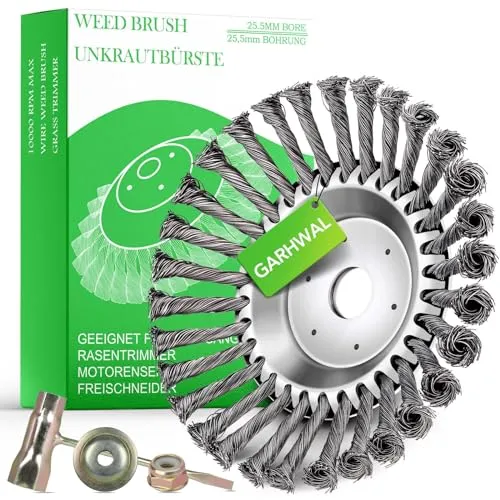 GARHWAL Wildkrautbürste für Motorsensen, Freischneider & Rasentrimmer