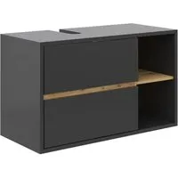 Vicco Waschtischunterschrank Viola 100x60 cm - Waschbeckenunterschrank in modernem Anthrazit und Eiche, pflegeleicht und langlebig dank hochwertiger Materialien und Scharniere.