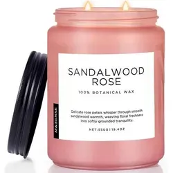 Duftkerze Sandelholz Rose 550g 110h Sojawachs 2 Sandelholzrose 550g