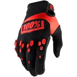 100% Airmatic Hexa Jugend Motocross Handschuhe, schwarz-rot, Größe S - Robuste Jugend Motocross Handschuhe mit geprägter Neoprenstulpe für hohen Komfort. Verstellbarer TPR-Handgelenksverschluss sorgt für sicheren Sitz und schützt die Hände optimal.