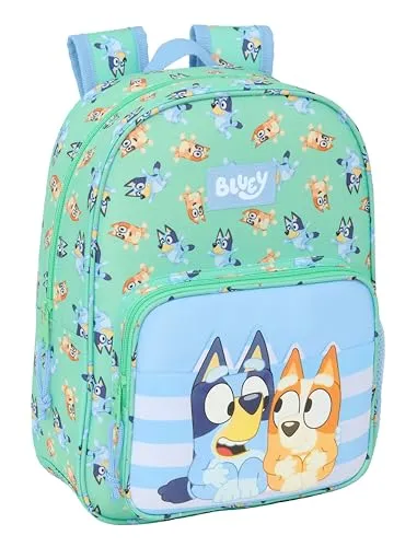 safta Blue Sisters - Schulrucksack für Kinder, Kinderrucksack, anpassbar an Kinderwagen, ideal für Kinder im Schulalter, bequem und vielseitig, Qualität und Widerstandsfähigkeit, 26 x 11 x 34 cm