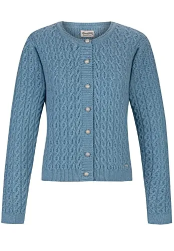 Stockerpoint Sophia Damen Trachtenstrickjacke, Hellblau, 44