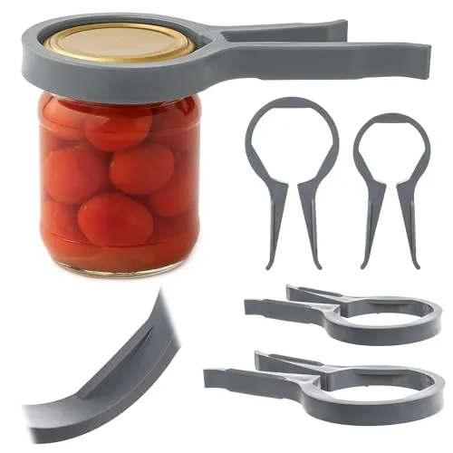 KADAX Glasöffner 2er Set, Schraubdeckelöffner aus Kunststoff, Öffner zum mühelosen Öffnen von Gläsern mit Schraubdeckel, Deckelöffner für Senioren