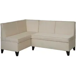 Rodnik Eckbank Look in Beige, Polsterbank mit Stauraum in beige von Rodnik